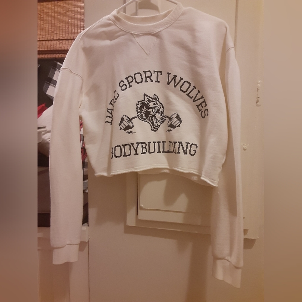 Darc Sport White Sweatshirt with Black Print